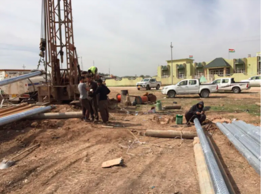 Well drilling is part of a Blue Peace project in Iraq