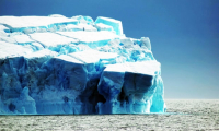 An iceberg with crevasses in the Weddell Sea, Antarctica